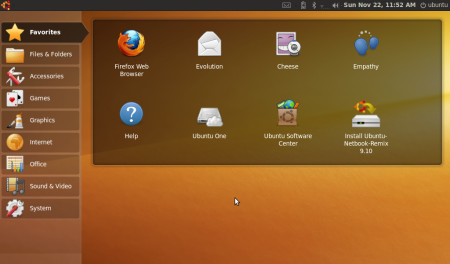 >Ubuntu 9.10 Netbook Remix con Gnome